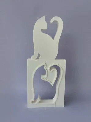 STYROART Stampo per colata in cemento gatto Mau decorazione da giardino decorazione da tavolo fai da te figura fai da te