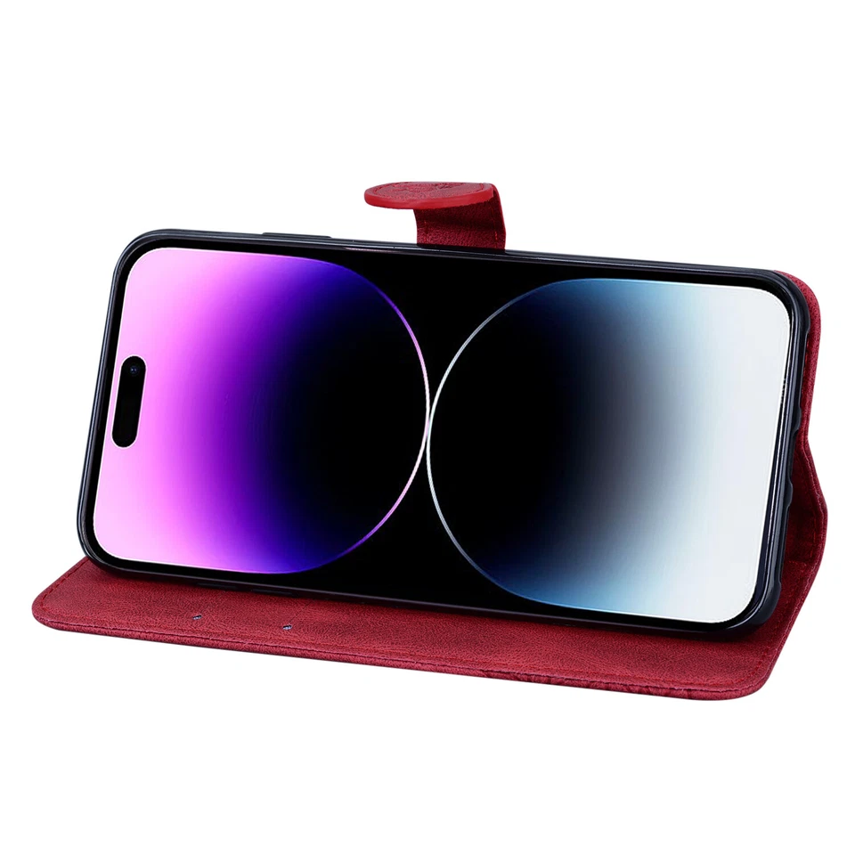 For Various Phone Diamond Butterfly Flip Wallet Card Bag Holder Women Case Cover - Image 4 of 4