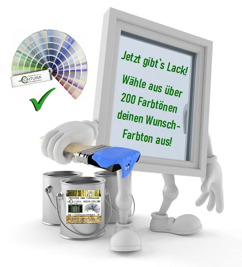 Fensterlack Türenlack RAL Farbe Lack 2in1 Möbellack Innen Außen Holzlack Metall - Bild 4 von 4