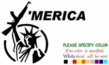 'MERICA Vinyl Decal Sticker Car Truck window bumper Various Sizes
