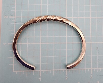 Sterling Silver 925 SBG Modernist Classic Twist Punk Cuff