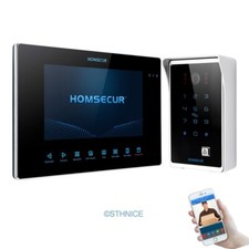 HOMSECUR 7" WIFI Videocitofono Campanello Porta Telefono Accesso Password