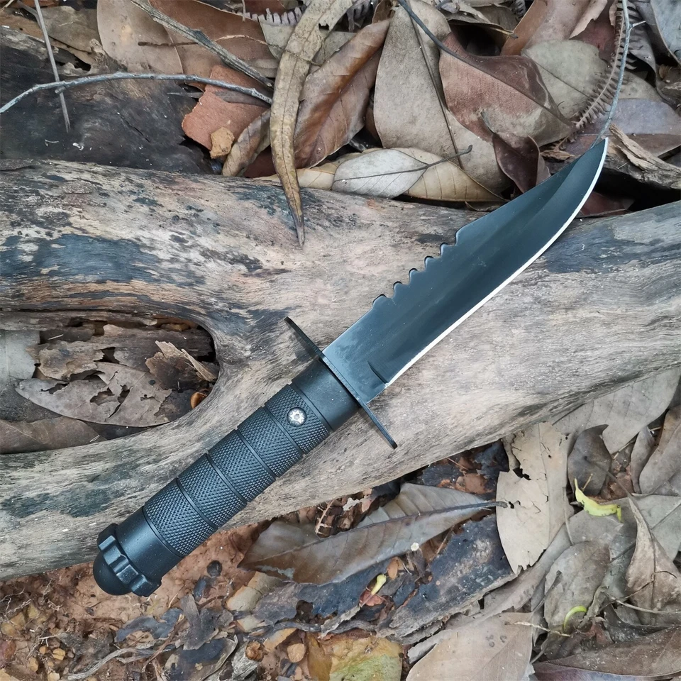 Cuchillo de hoja fija de acero inoxidable 8CR13MOV de alta calidad, herramientas de camping de caza Foto 3 de 4