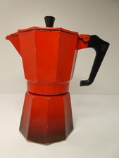 RED PEZZ STOVE TOP ESPRESSO PERCOLATOR COFFEE POT ITALY