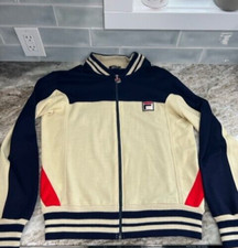 Vintage Fila Men's Full Zip Sweater/Jacket Size 42 Made In Italy RARE