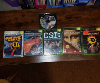 OG Xbox Game lot- 6 games (Pac-Man, Serious Sam, Need for Speed, and more!)