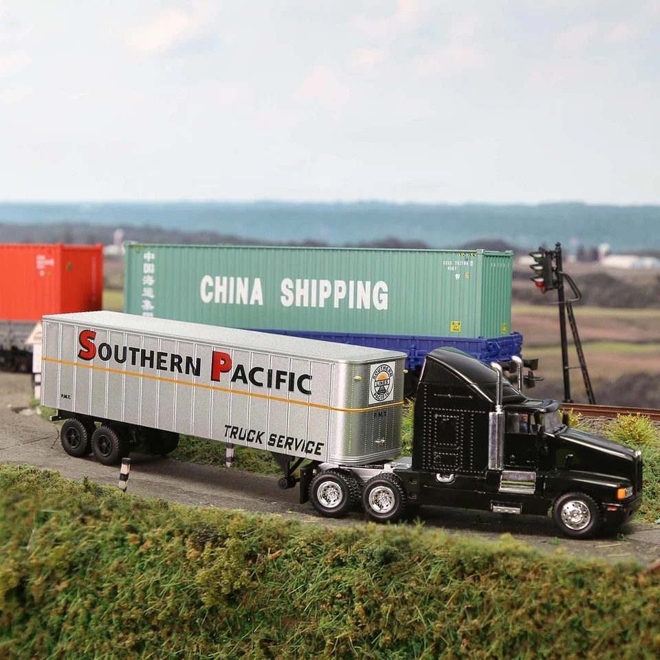 2 Units Evemodel Trailers N Scale 1:150 Model Trailer for Railway Tractor C15066 - Image 3 of 4