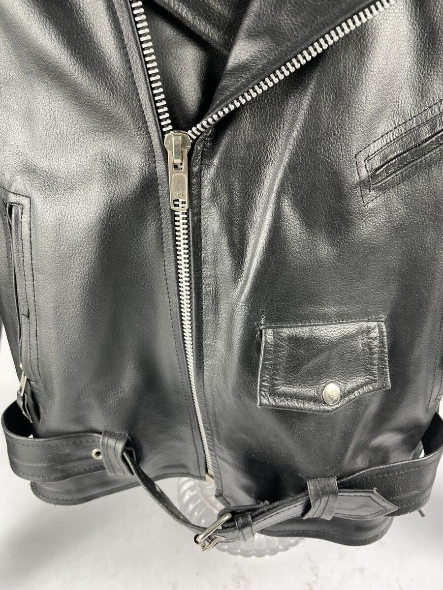 Vintage Echtes Leder Genuine Leather Motorcycle Jacket Size Vintage Echtes Leder Genuine Leather Motorcycle Jacket Size