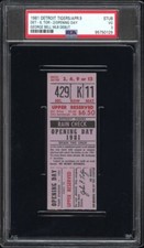 1981 GEORGE BELL MLB DEBUT BASEBALL TICKET TIGERS BLUE JAYS OPENING DAY PSA 3