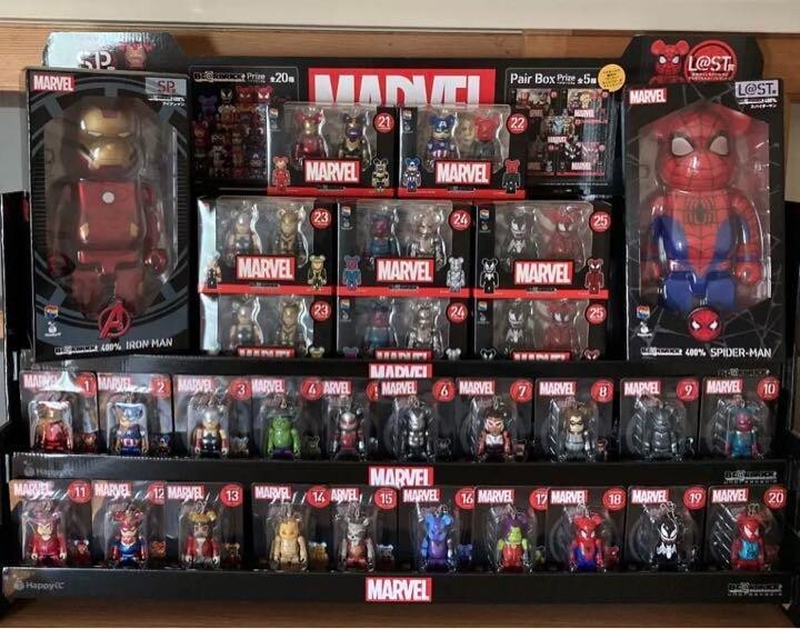 BE@RBRICK 100% MARVEL Set of 27 Lottery Only MEDICOM TOY