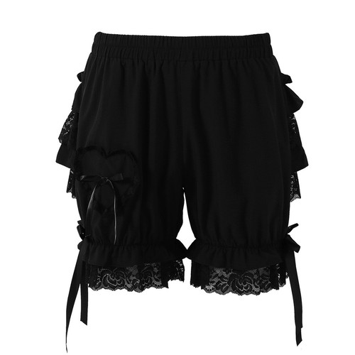 UK Women's Ruffle Frilly Lace Bloomers Dance Booty Short Pants Tiered Pettipants - Picture 31 of 47