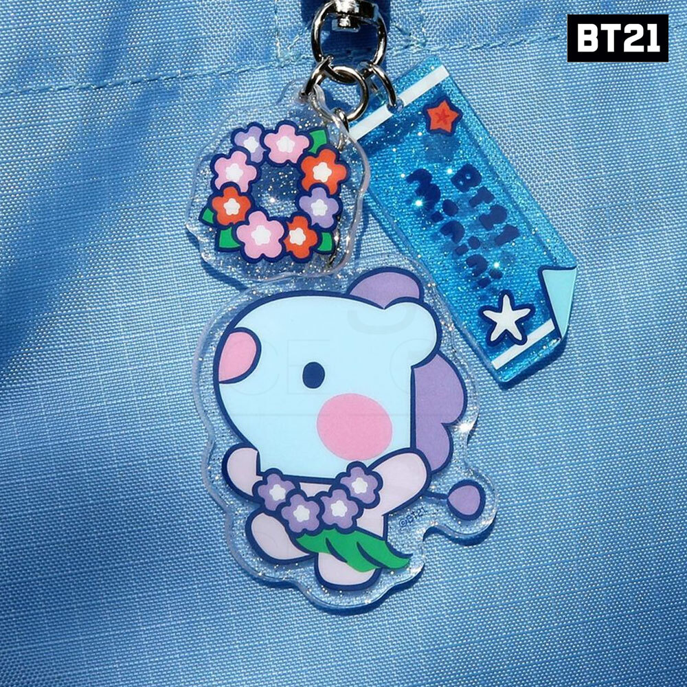 BTS BT21 Official Goods Acrylic Keyring Summer Sky Ver + Tracking