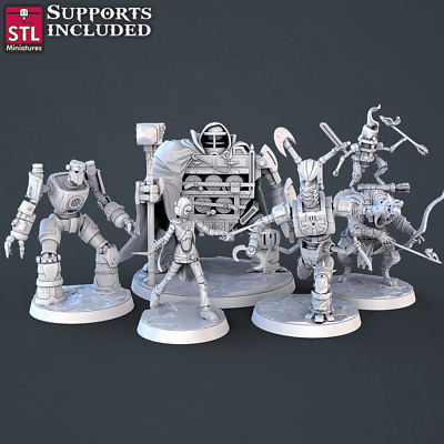3D Printed STL Miniatures Constructor Set | 28 - 32mm War Gaming D&D