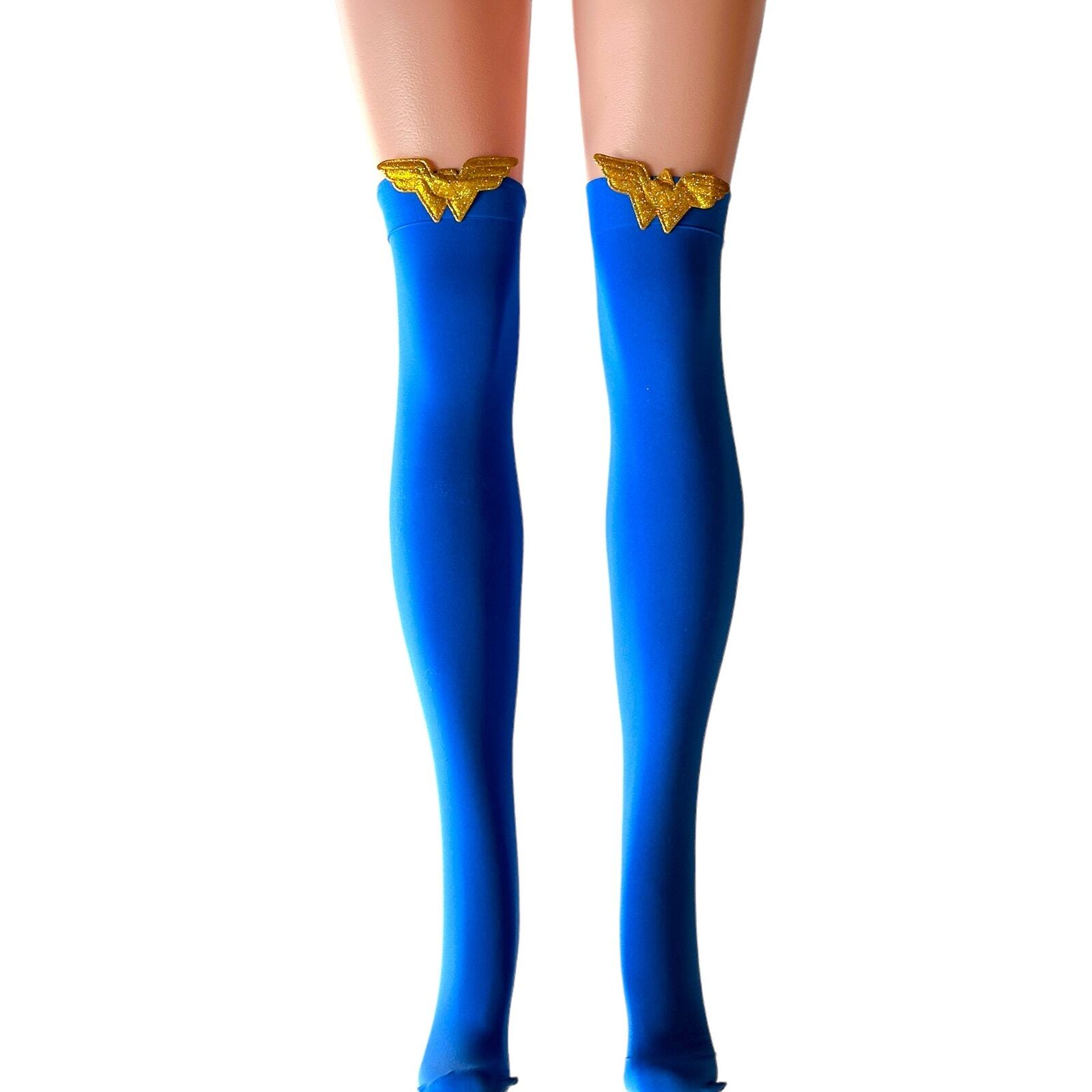 DC Comics Wonder Woman Logo Thigh High Stockings Over-the-Knee Cosplay Socks image 6