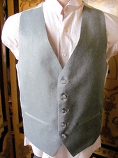Men's Vintage Classic Gray Business Vest SzS 37 1970s