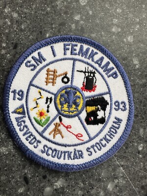 Vintage Sweden Swedish Stockholm Scout Femkamp 1993 Patch Badge