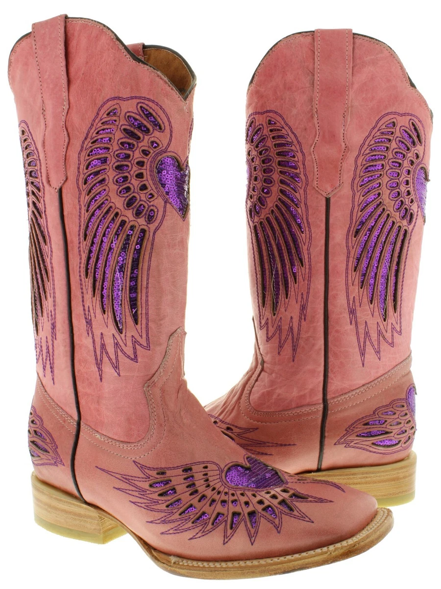 Purple square toe best sale boots