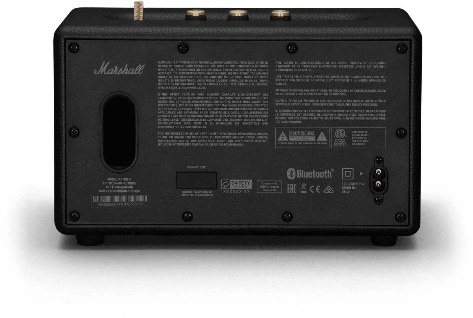 Marshall Acton III Bluetooth Home Speaker - Black