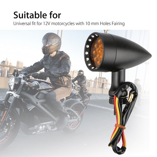 4X Motorcycle Bullet LED Brake Running Turn Signal Tail Light For Harley Cruiser - Bild 10 von 12