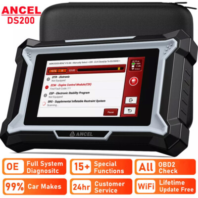 ANCEL DS200 KFZ OBD2 Diagnosegerät Alle System 15+ Services CAN-FD TPMS AUTO VIN