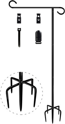 49-Inch Garden Flag Holder Stand with 5 Forked Base for 12x18 Signs