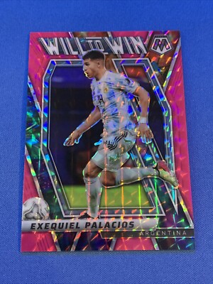 2021-22 Mosaic World Cup - Will To Win Exequiel Palacios Pink Flourescent /10 #8