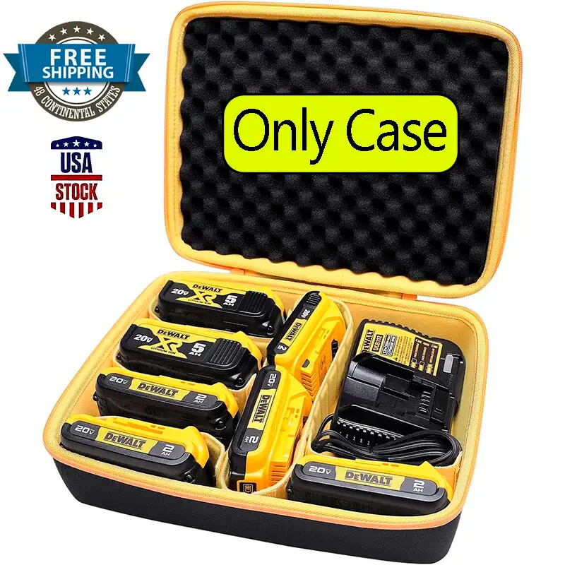 Batteries Case for Dewalt 20V/60V Storage Bag for Battery & Charger Storage Bag-image