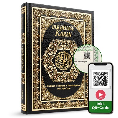 Kompletter Koran Deutsch Arabisch Transkription Hardcover New Edition Schwarz