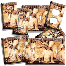 FRENCH PASTRY CHEFS BREAD BAKERY LIGHT SWITCH OUTLET WALL PLATE KITCHEN HD DECOR