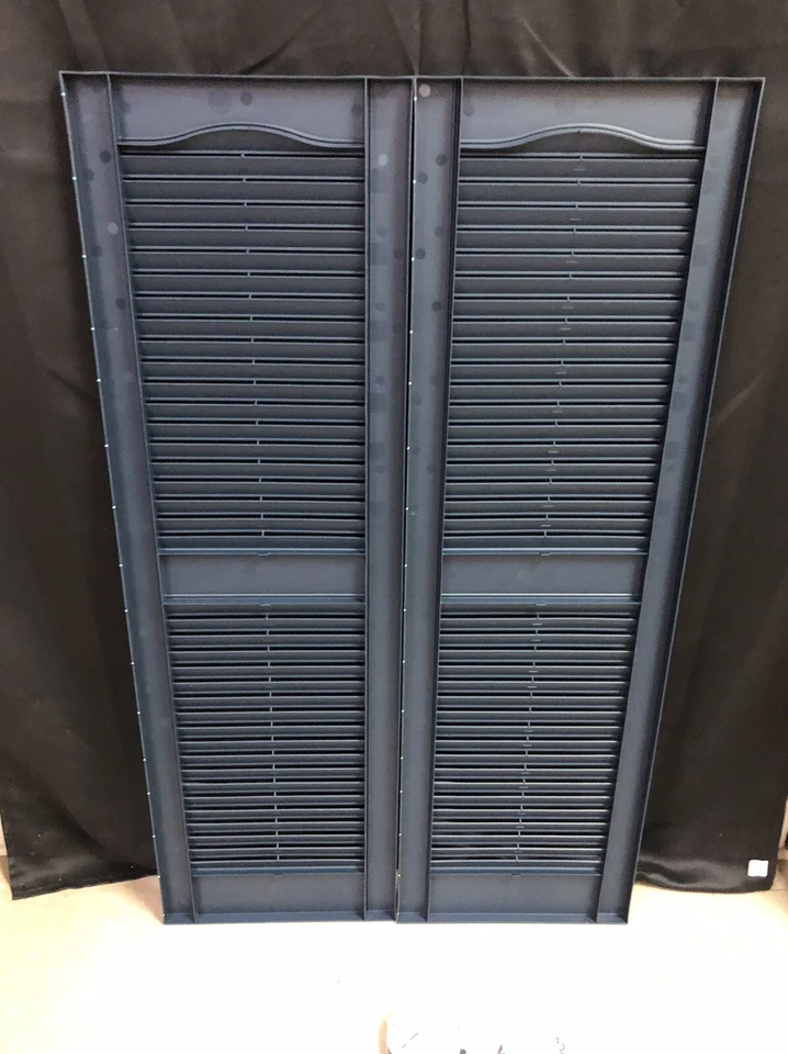 Mid America  Louver Vinyl Shutters 14.5in. X 48 In Midnight Blue - Image 2 of 4