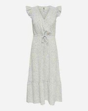 NWT JDY Asos Daisy Midi Dress M Flutter Sleeves Resort Cruise Vacation