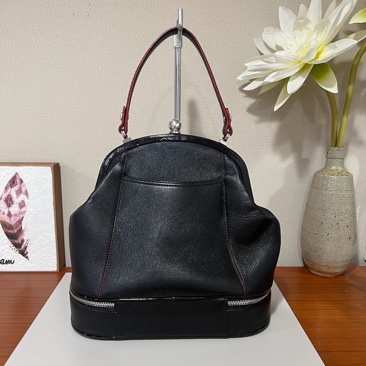 Brighton Women's Black Leather Python Frame Bag P… - image 3