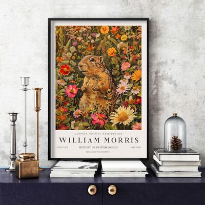 William Morris Druck, William Morris Ausstellung Poster Gopher (401c)