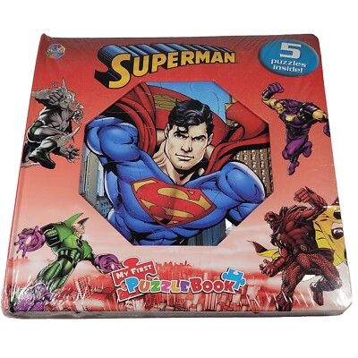 Superman My First Puzzle Book New Sealed 5 Kid Friendly Puzzles Activity Gift
