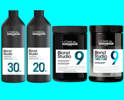 L'Oreal Blond Studio 9 % Ölentwickler/Bleichpulver 500-1000 ml UK kostenlose Lieferung