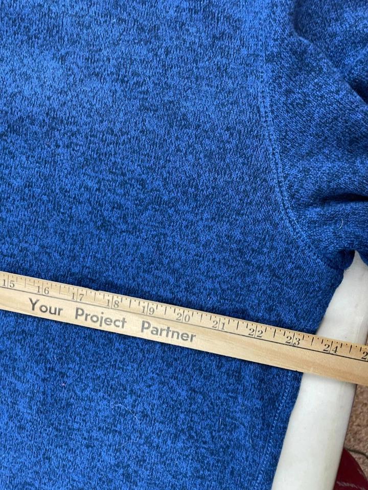 Paradise Collection Sweater Jacket Men's Large Blue Pullover 1/4 Button Up - Image 3 of 4