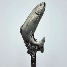 BOMA Canada Salmon Fish Pewter Souvenir Spoon - 4.75"