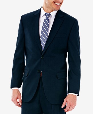 NWT HAGGAR Classic Fit Premium Stretch Dark Navy Blazer Suit Coat Sz 40R