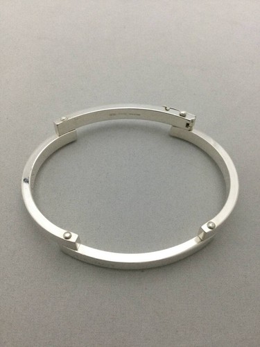 GUCCI 4-row Bangle Bracelet Silver 925 #861 - Picture 5 of 6