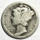 1927 D Mercury Dime AG Average circulated / Good G