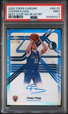 2025 TOPPS CHROME NEXT STOP SIGNATURES BLUE REFRACTOR COOPER FLAGG 41/150 PSA 9