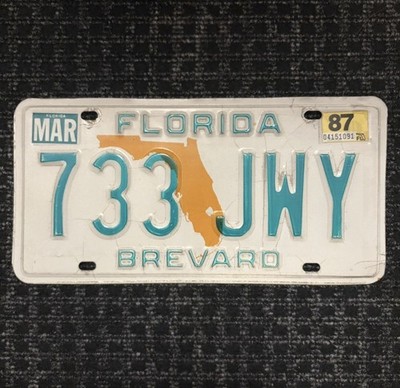 Original US Auto Kennzeichen Nummernschild USA   Florida Brevard 