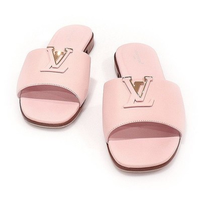 Louis Vuitton 1ADIKX Pink Plain Calf LV Mare Flat Mule Damen Sandalen 146947421