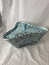 Blue Mist Santa Anita Ware Covered Dish Triangle Mid Century Modern Retro