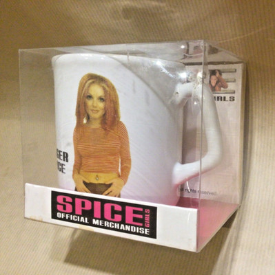 Spice Girls Becher Tasse verpackt Geri Halliwell Ginger Spice J+J Cole 1997 Girl Power