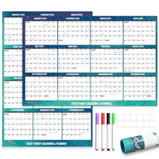 2026 Erasable Calendar, Dry Erase Wall Planner, 32 x 48 Horizontal and Vertical