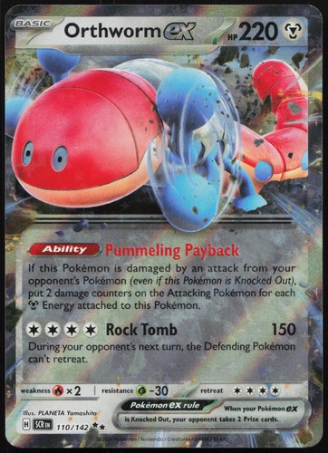 Orthworm ex 110/142 Double Rare Stellar Crown Pokemon Holo NM