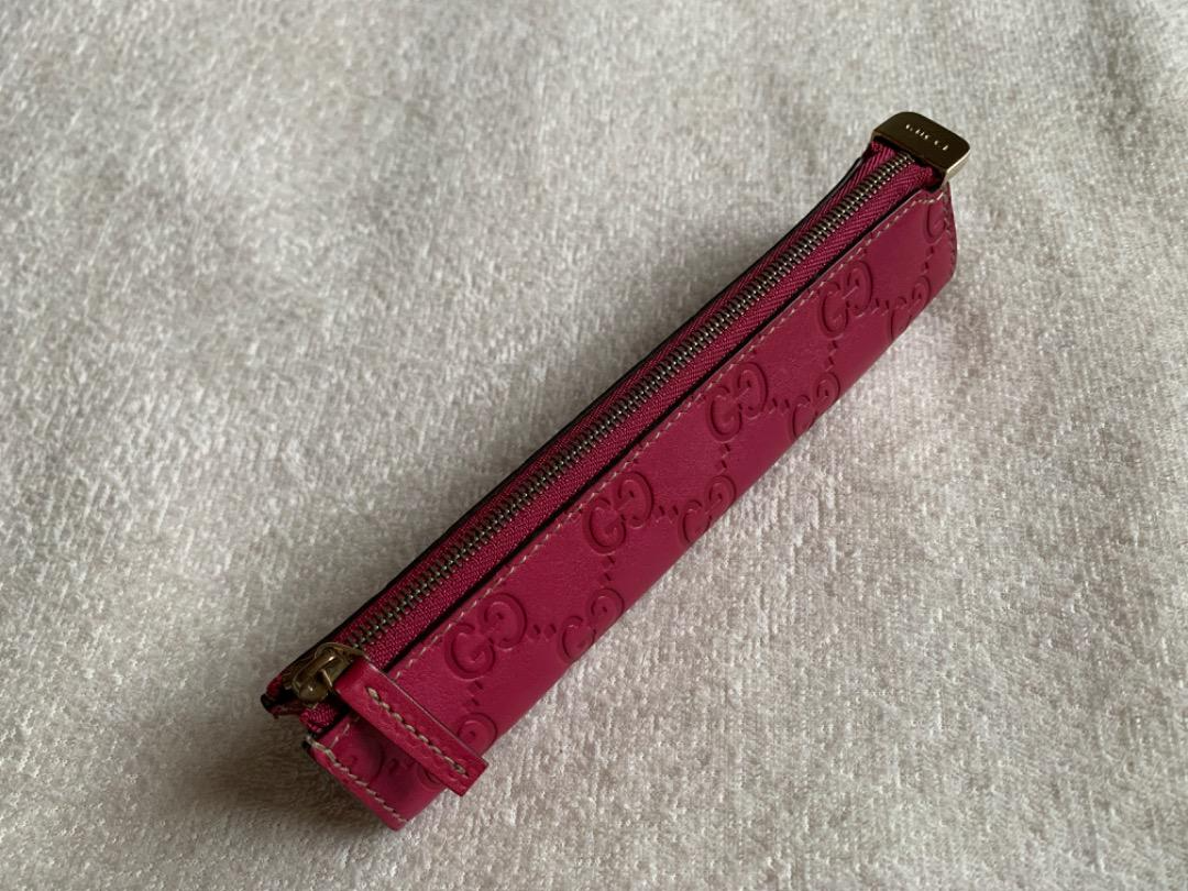 GUCCI pencil case/pencil case pink Used Item Good Condition From