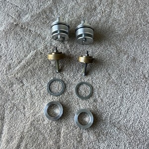 HARLEY DYNA 49mm RACETECH GOLD VALVE CARTRIDGE FORK EMULATOR + PRELOAD FORK CAPS