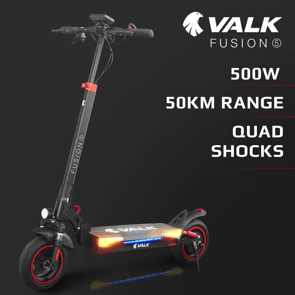 VALK Electric Scooter Fusion 5 500W Heavy-Duty 48V eScooter Motorised Adults